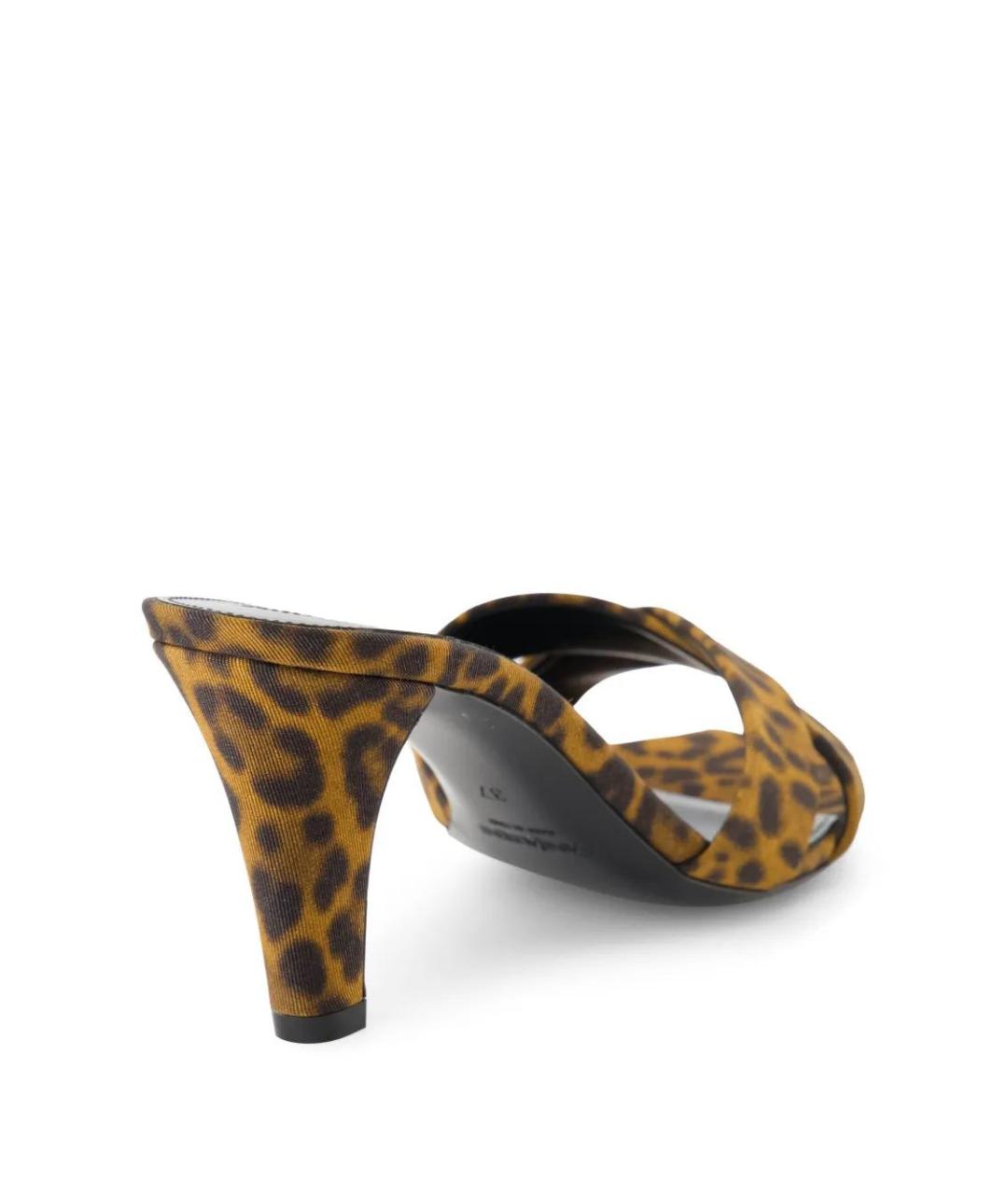 SAINT LAURENT Мульти текстильные мюли, фото 4