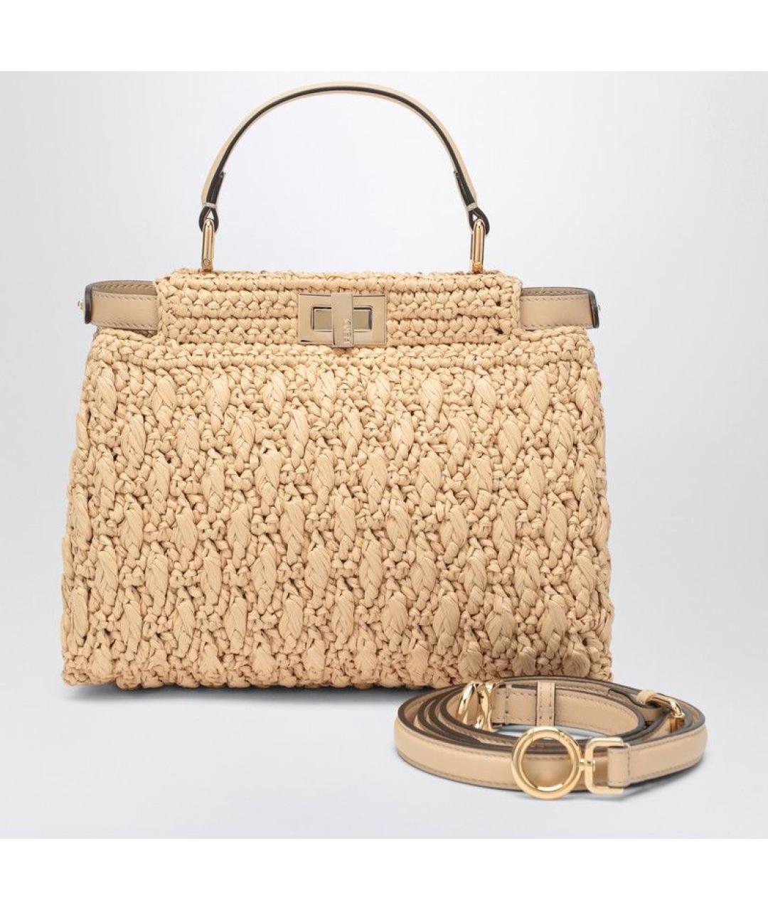 FENDI Бежевая сумка тоут, фото 3