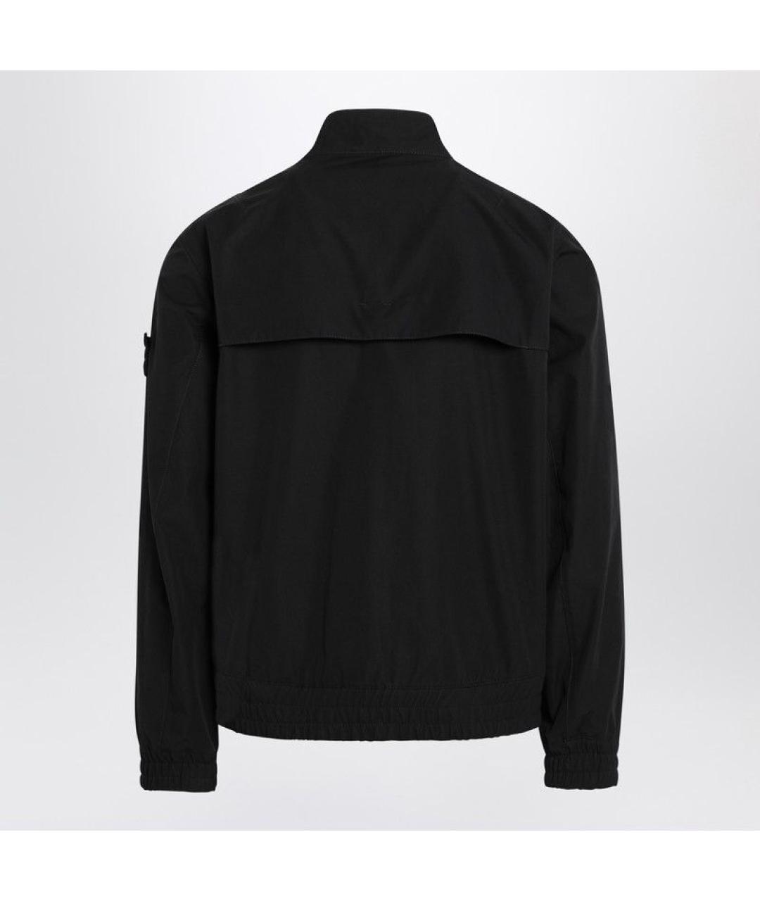STONE ISLAND Черная хлопковая куртка, фото 2