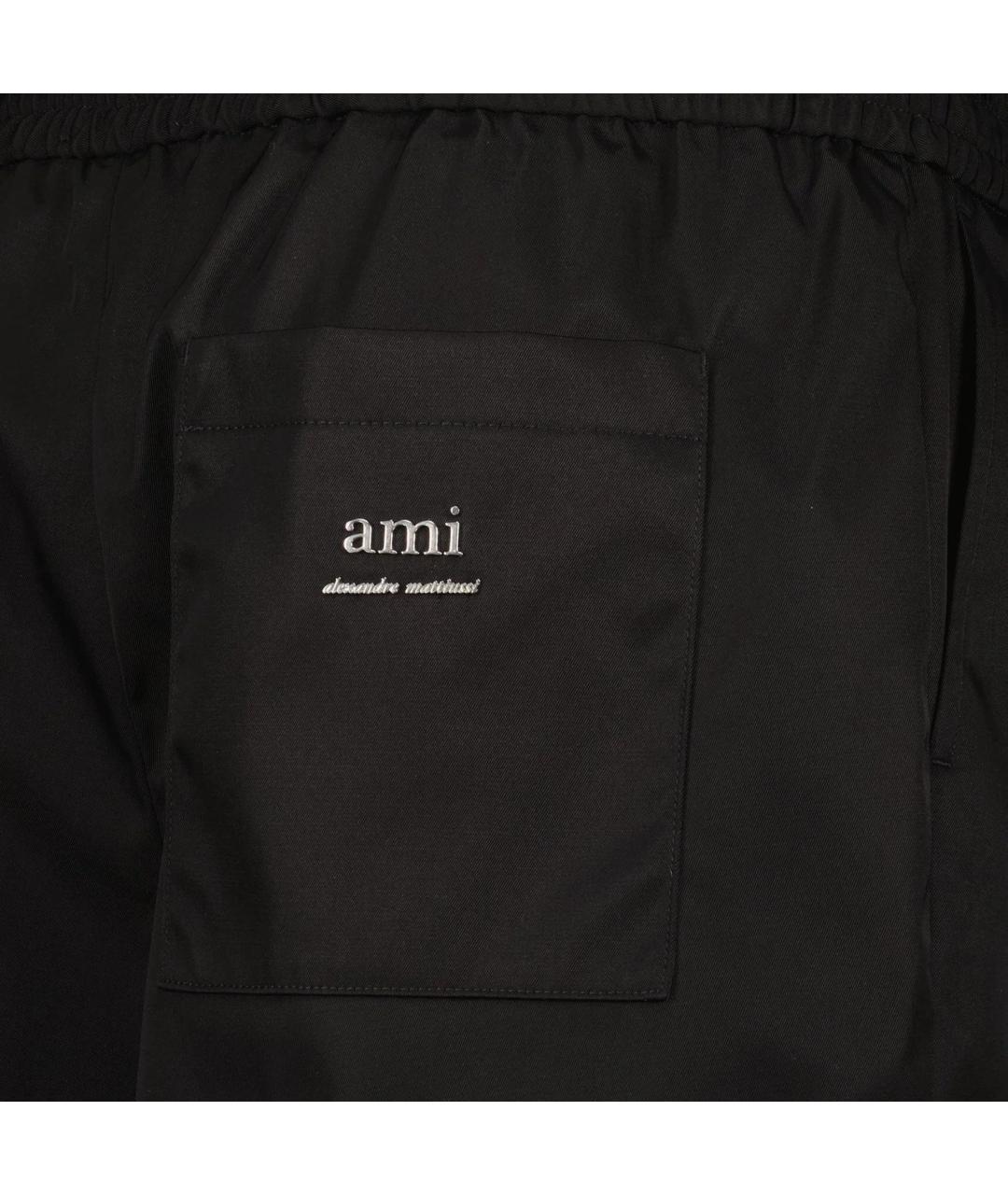 Ami Paris Черные полиэстеровые шорты, фото 3