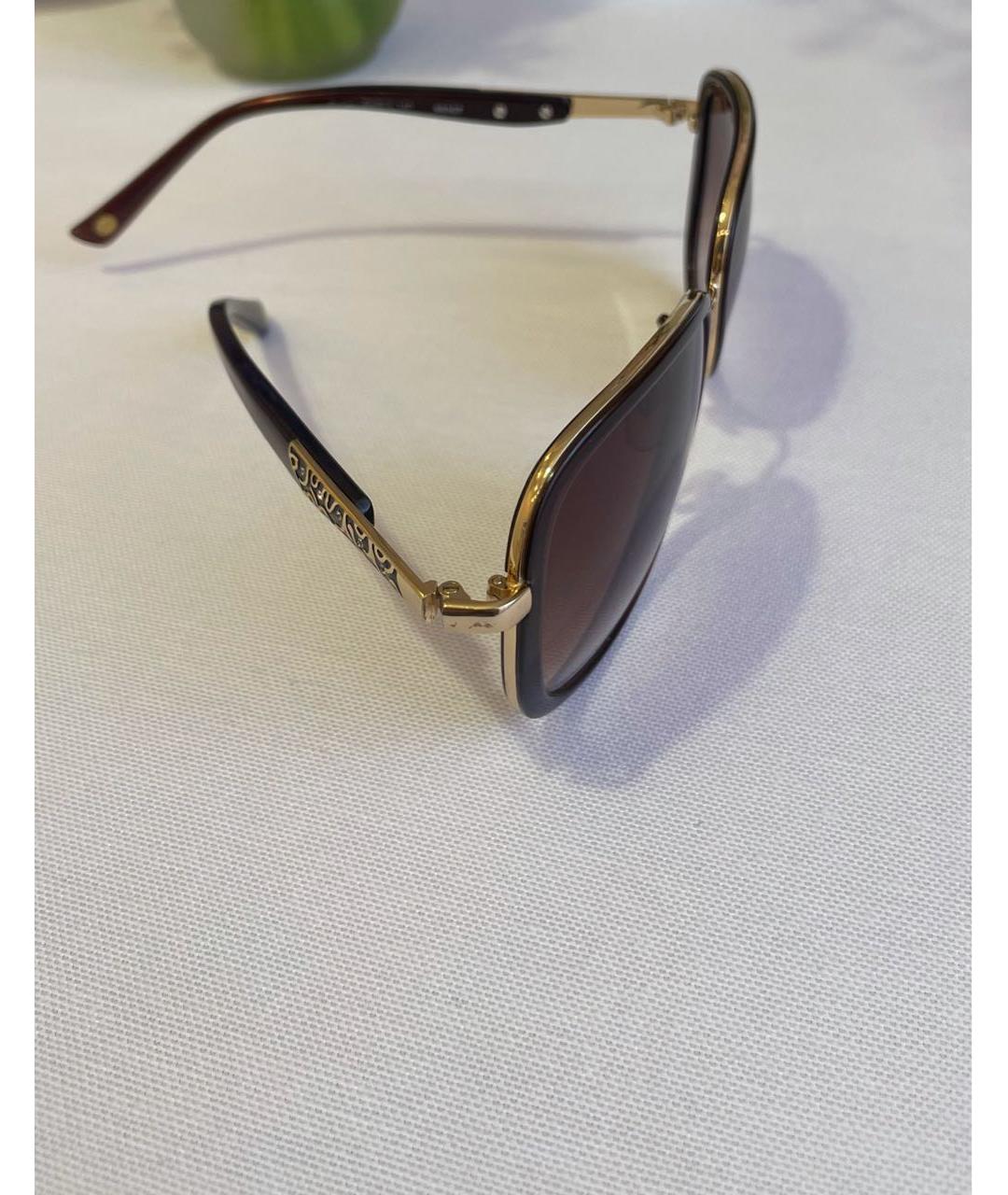 CARTIER Коричневые металлические солнцезащитные очки, фото 2