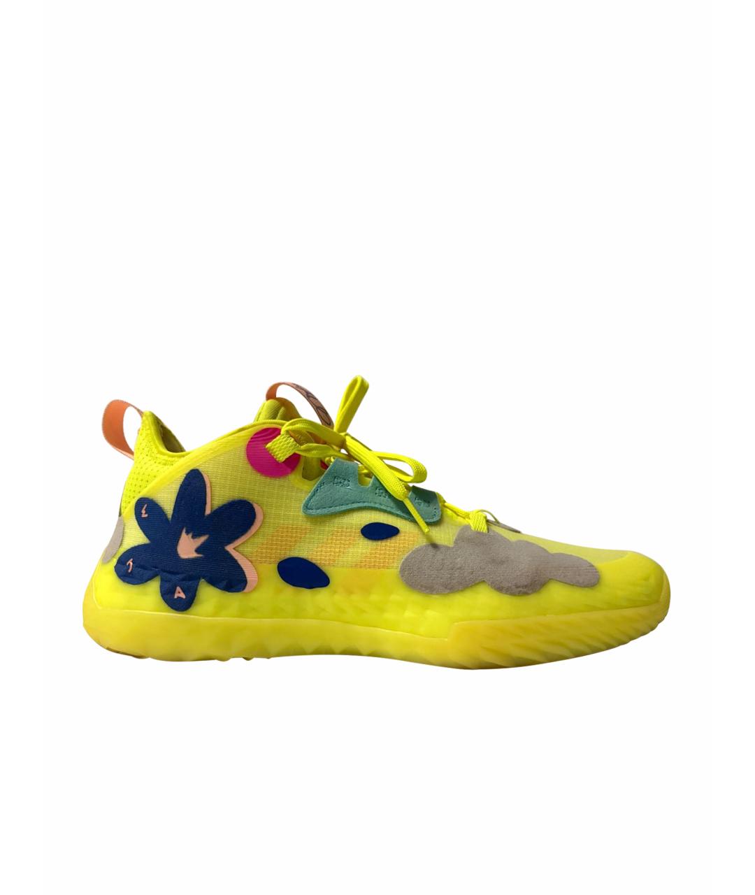 ADIDAS Желтые синтетические низкие кроссовки / кеды, фото 1