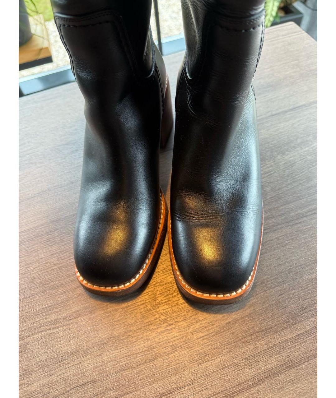 GUCCI Черные кожаные сапоги, фото 3