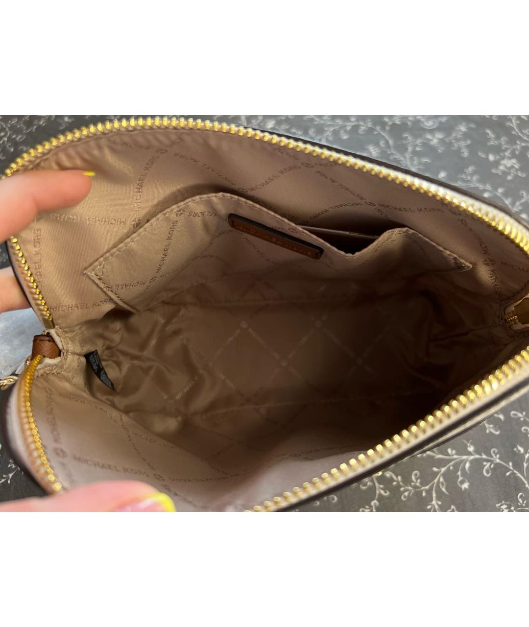 MICHAEL KORS Белая сумка через плечо, фото 5