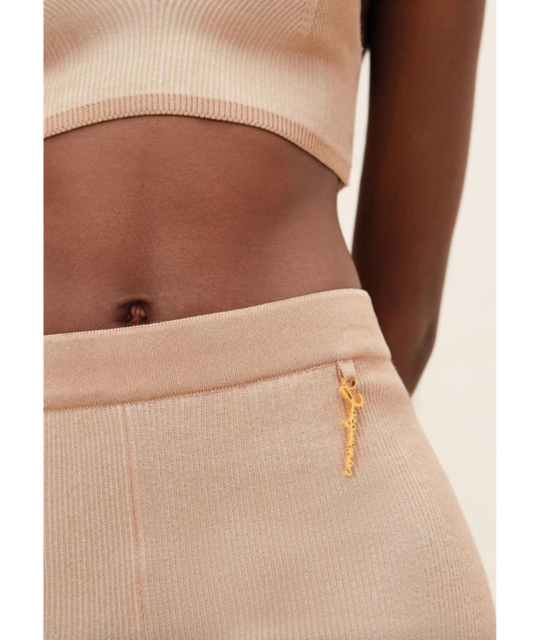 JACQUEMUS Бежевые вискозные шорты, фото 5