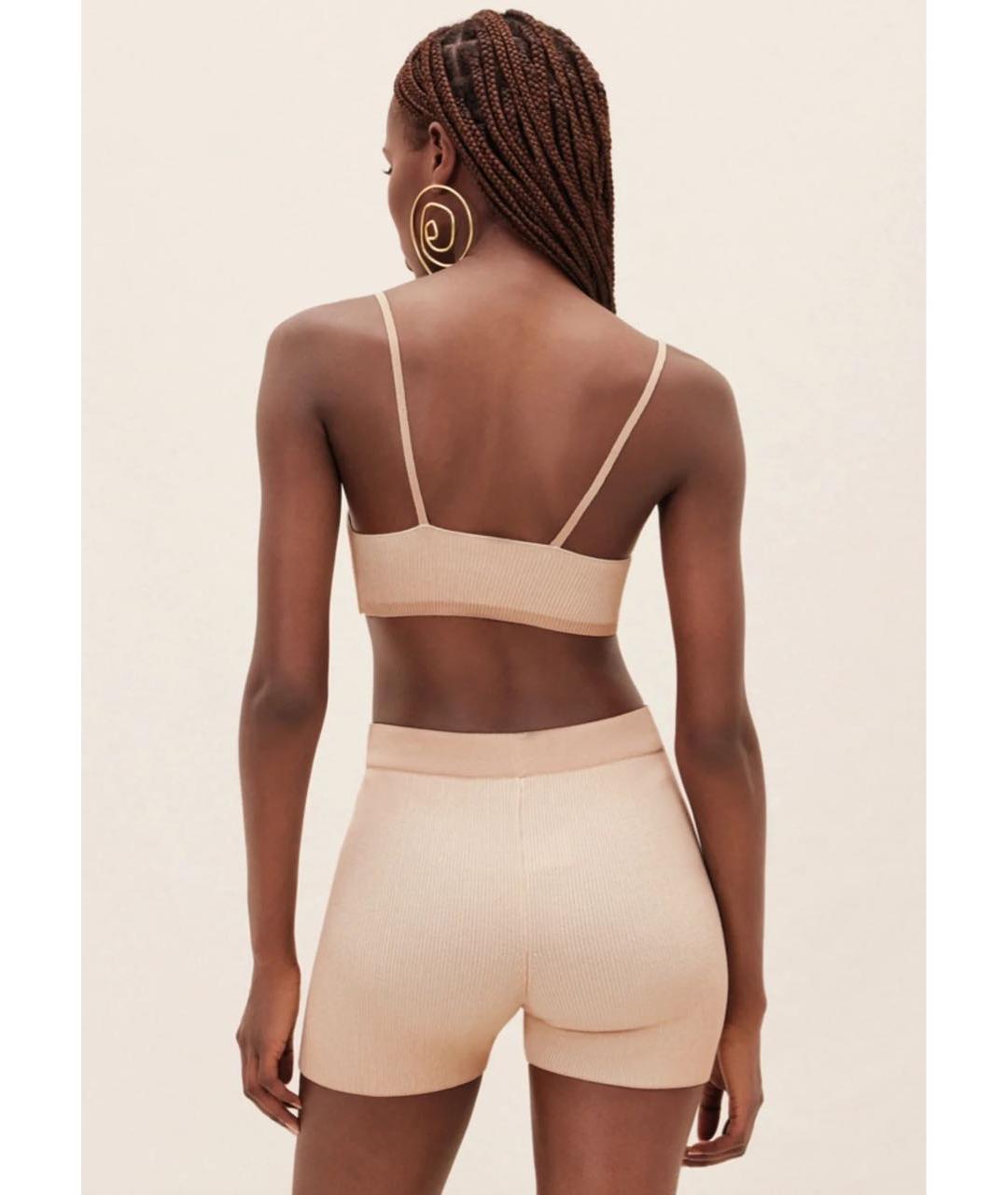 JACQUEMUS Бежевые вискозные шорты, фото 7