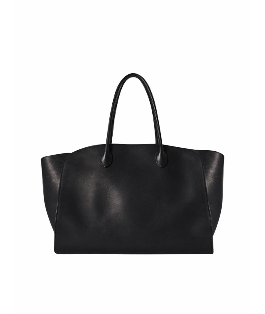 THE ROW Черная кожаная сумка тоут, фото 1