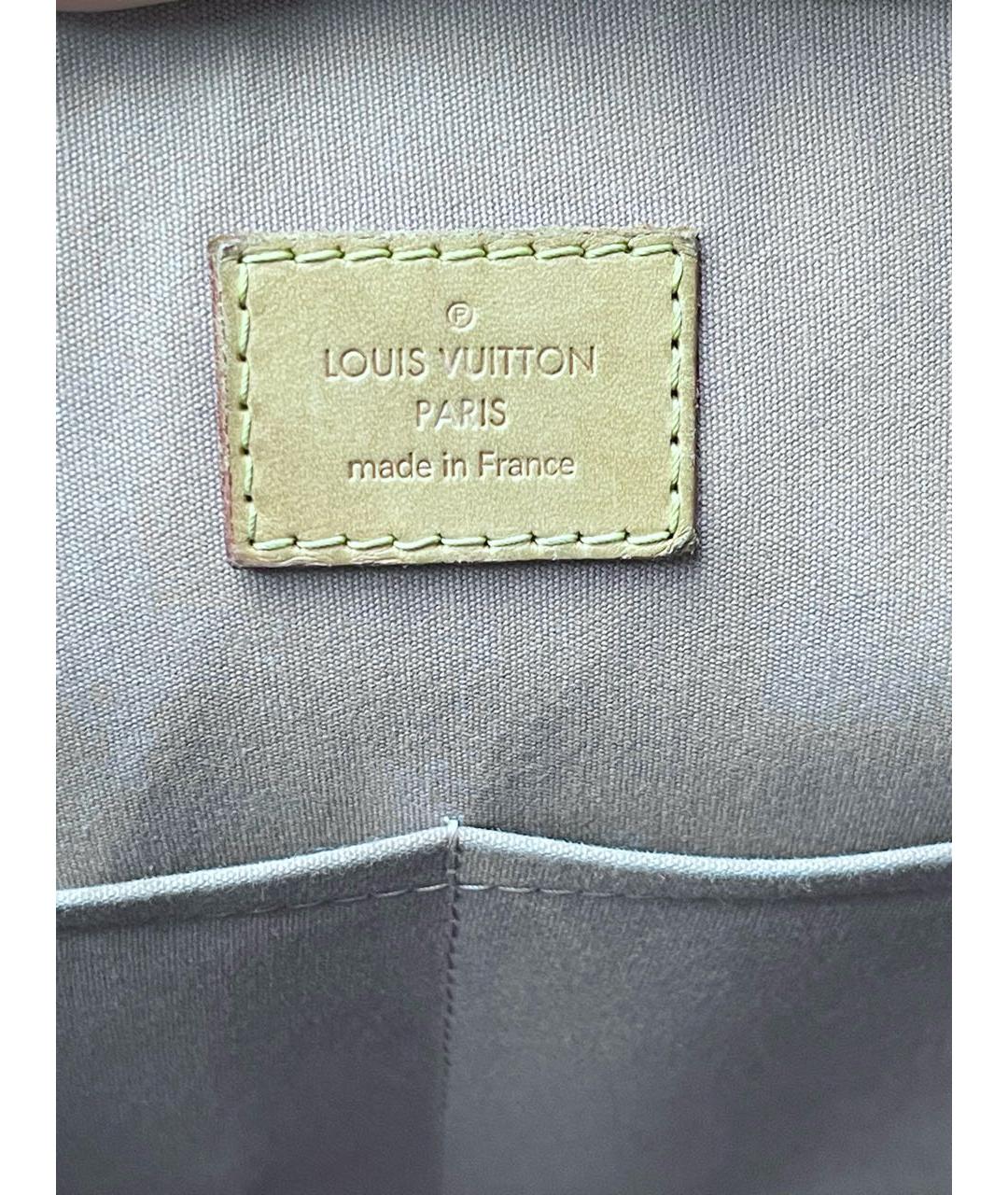 LOUIS VUITTON Бежевая кожаная сумка с короткими ручками, фото 6