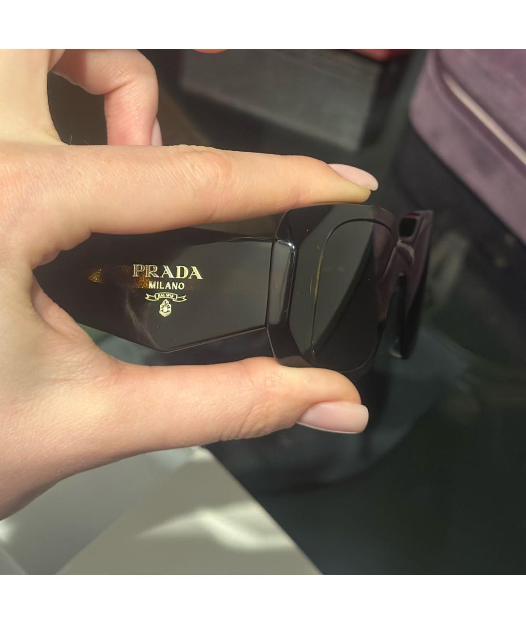 PRADA Коричневые пластиковые солнцезащитные очки, фото 4
