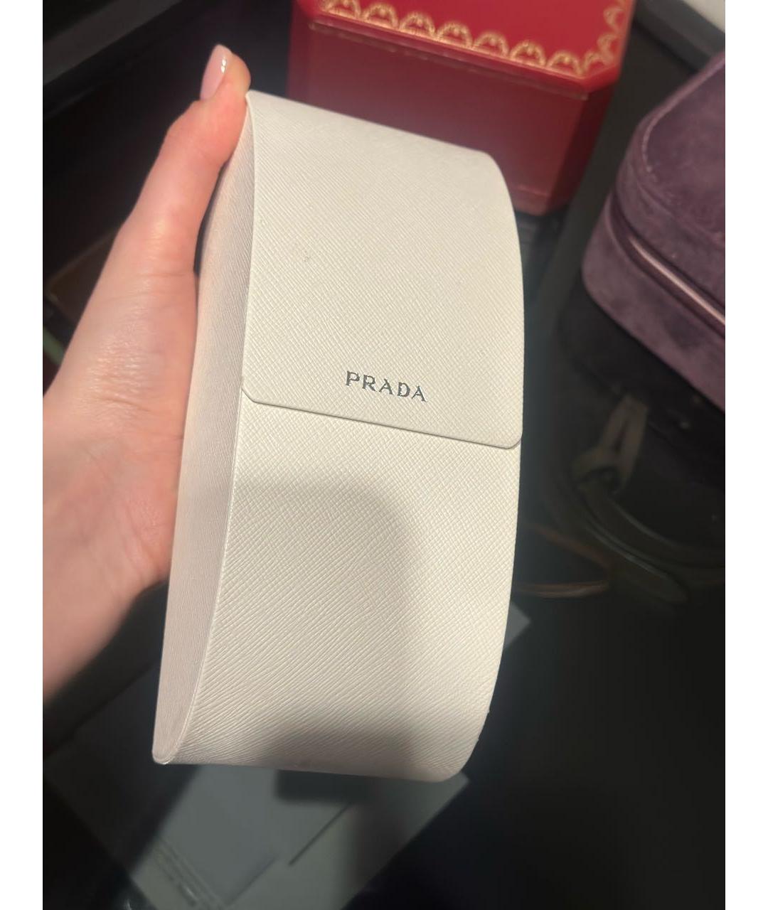 PRADA Коричневые пластиковые солнцезащитные очки, фото 5