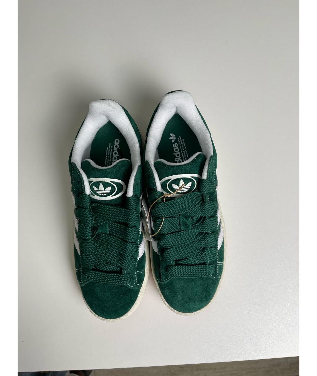 ADIDAS Зеленые замшевые кроссовки, фото 3