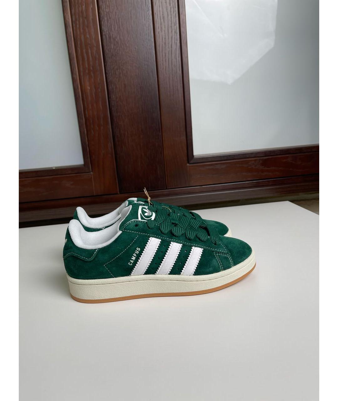 ADIDAS Зеленые замшевые кроссовки, фото 5