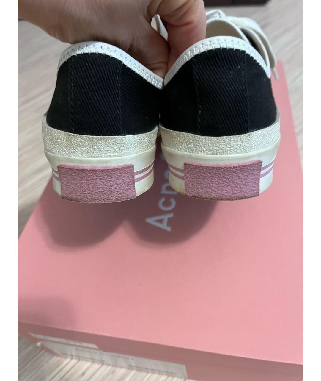 ACNE STUDIOS Черные текстильные кеды, фото 4