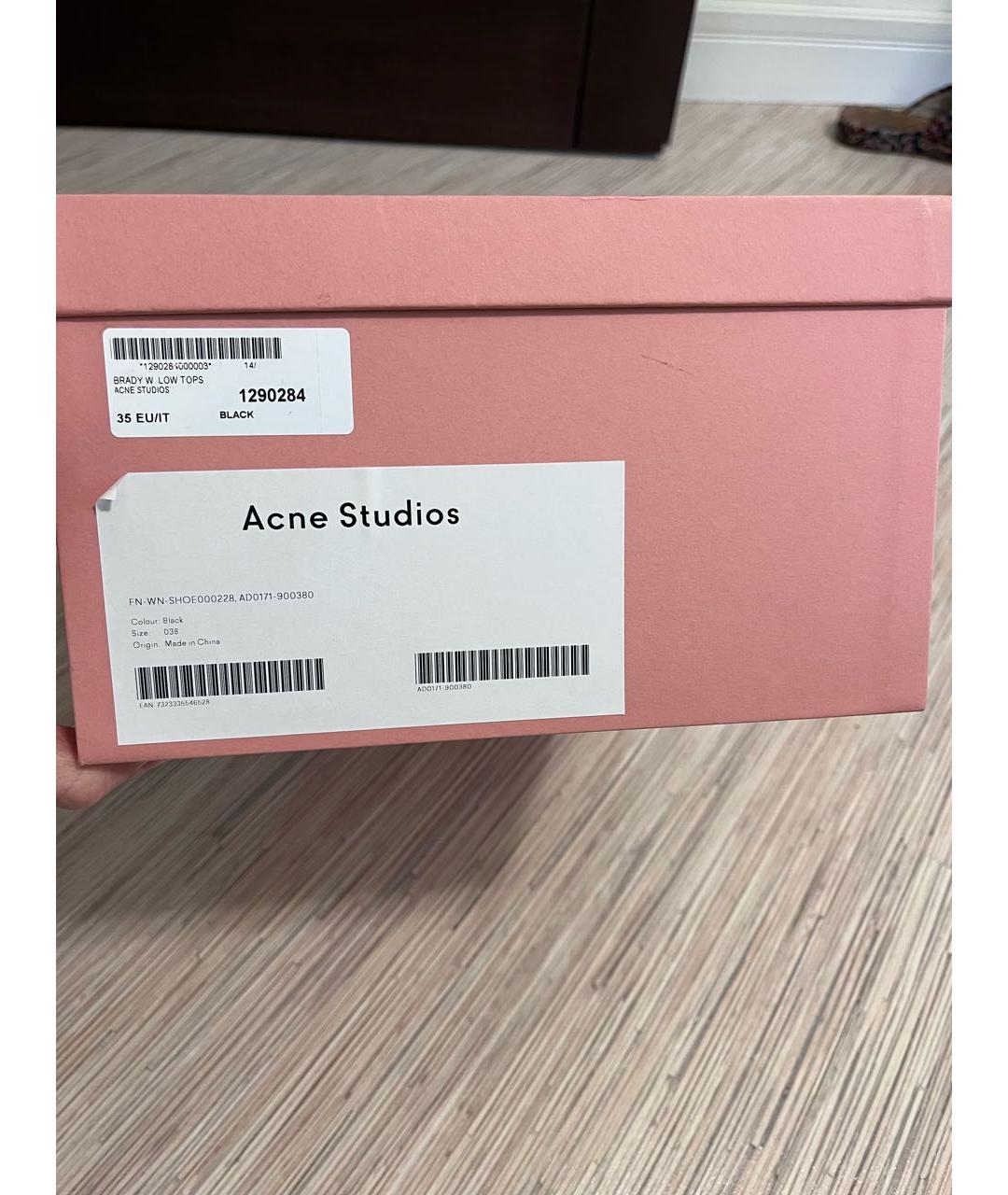 ACNE STUDIOS Черные текстильные кеды, фото 5