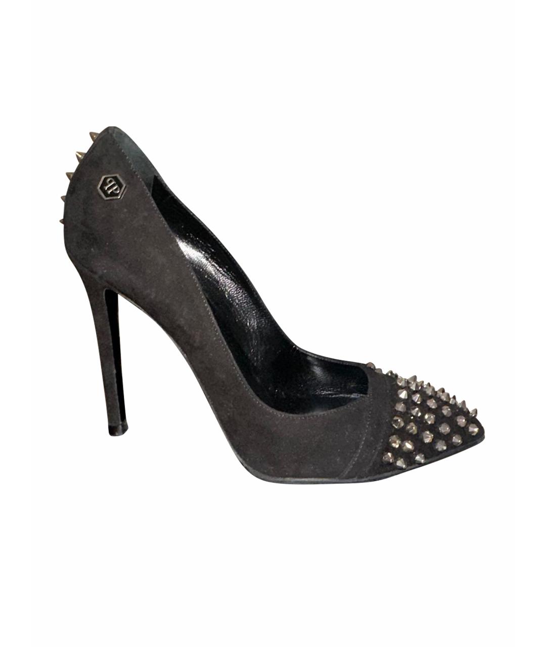 PHILIPP PLEIN Черные замшевые туфли, фото 1