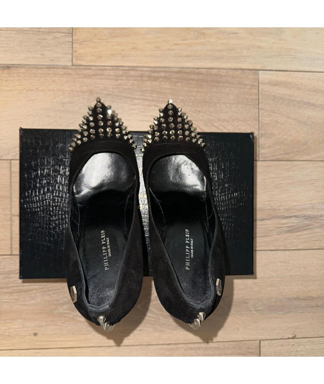 PHILIPP PLEIN Черные замшевые туфли, фото 3