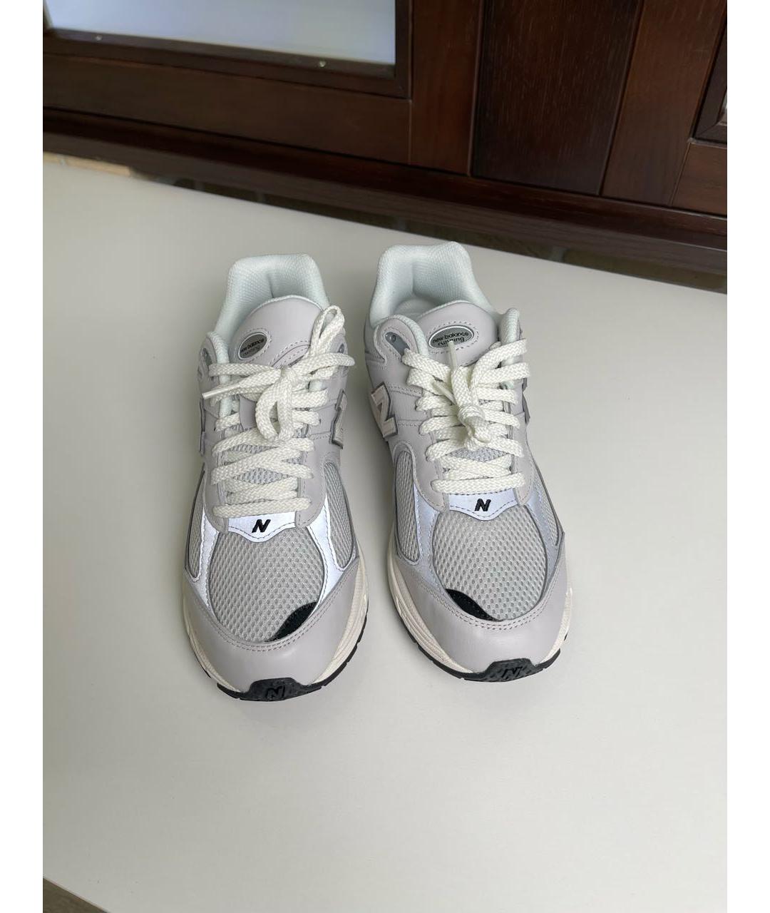 NEW BALANCE Серые текстильные низкие кроссовки / кеды, фото 2