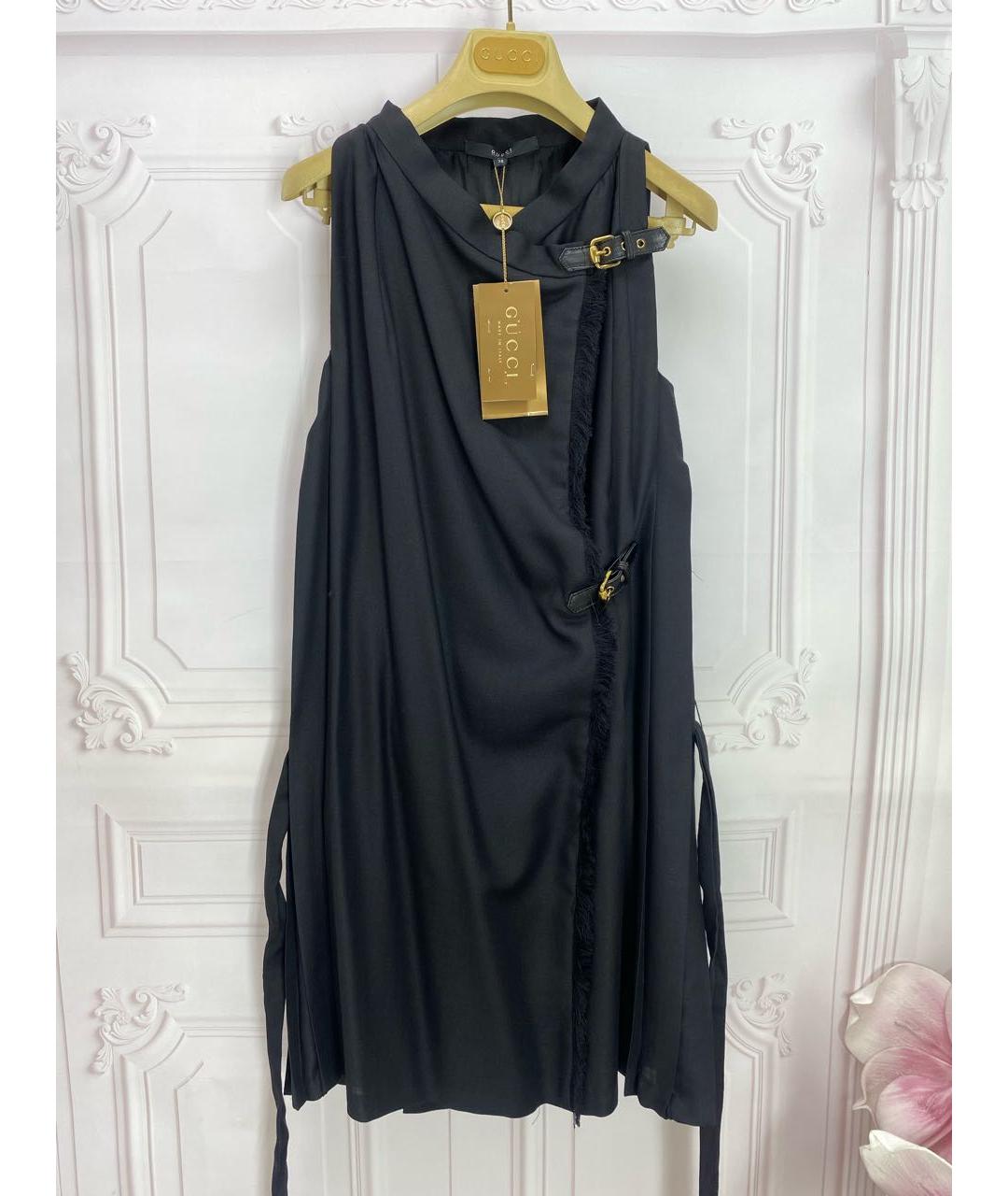 GUCCI Черное шерстяное платье, фото 9