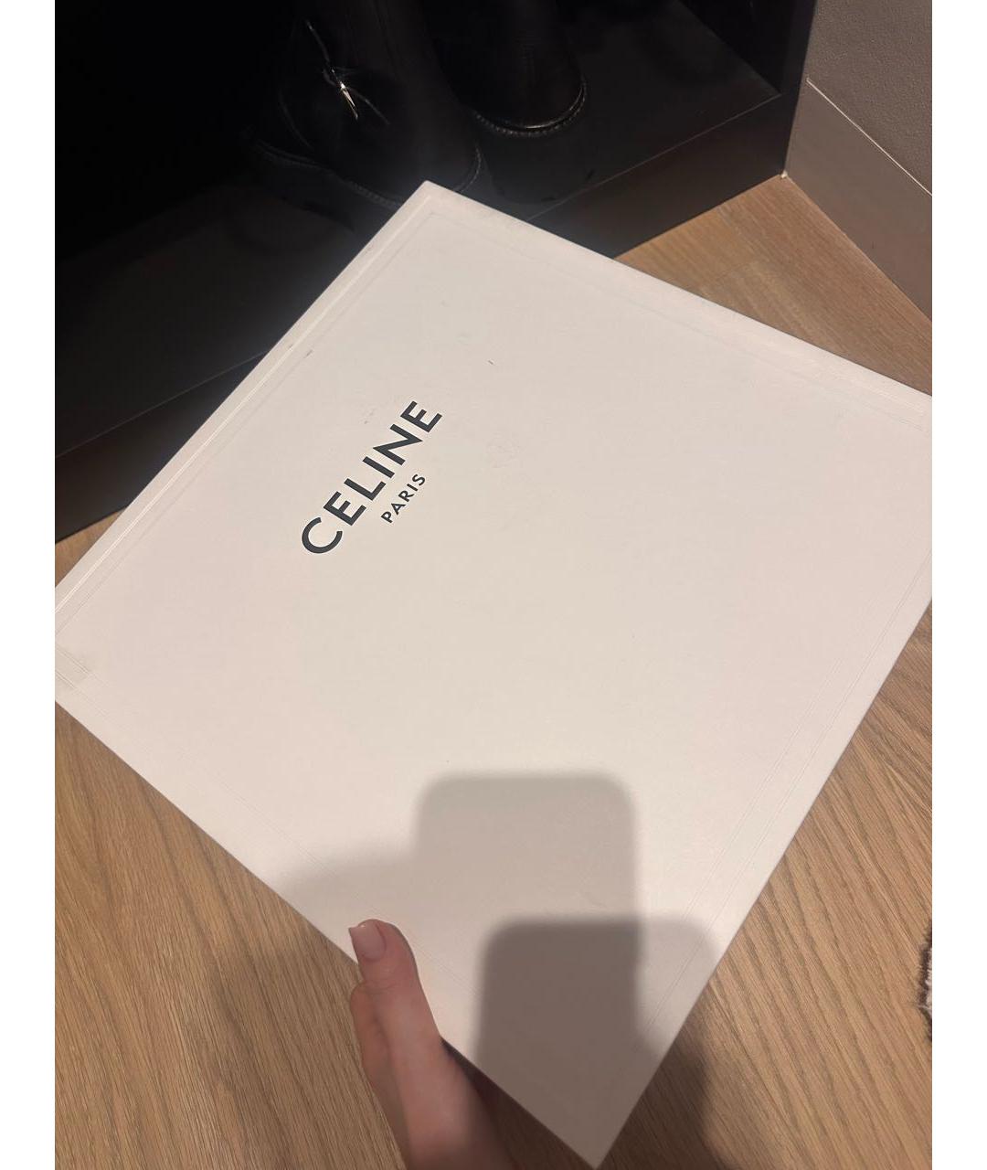 CELINE Черные кожаные ботинки, фото 6