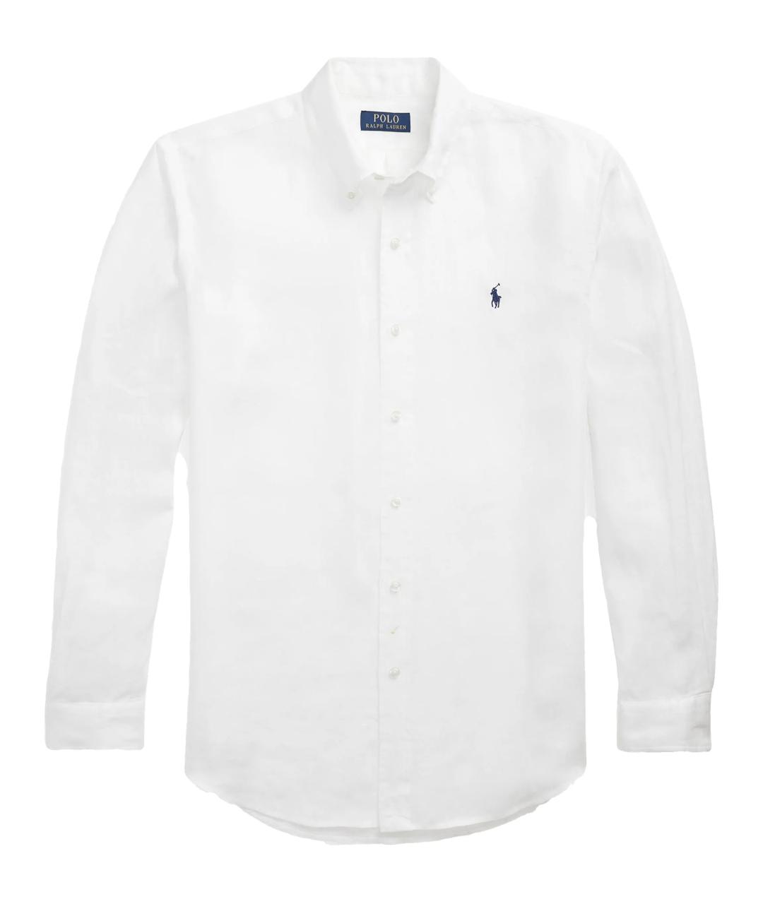 POLO RALPH LAUREN Белая льняная кэжуал рубашка, фото 1
