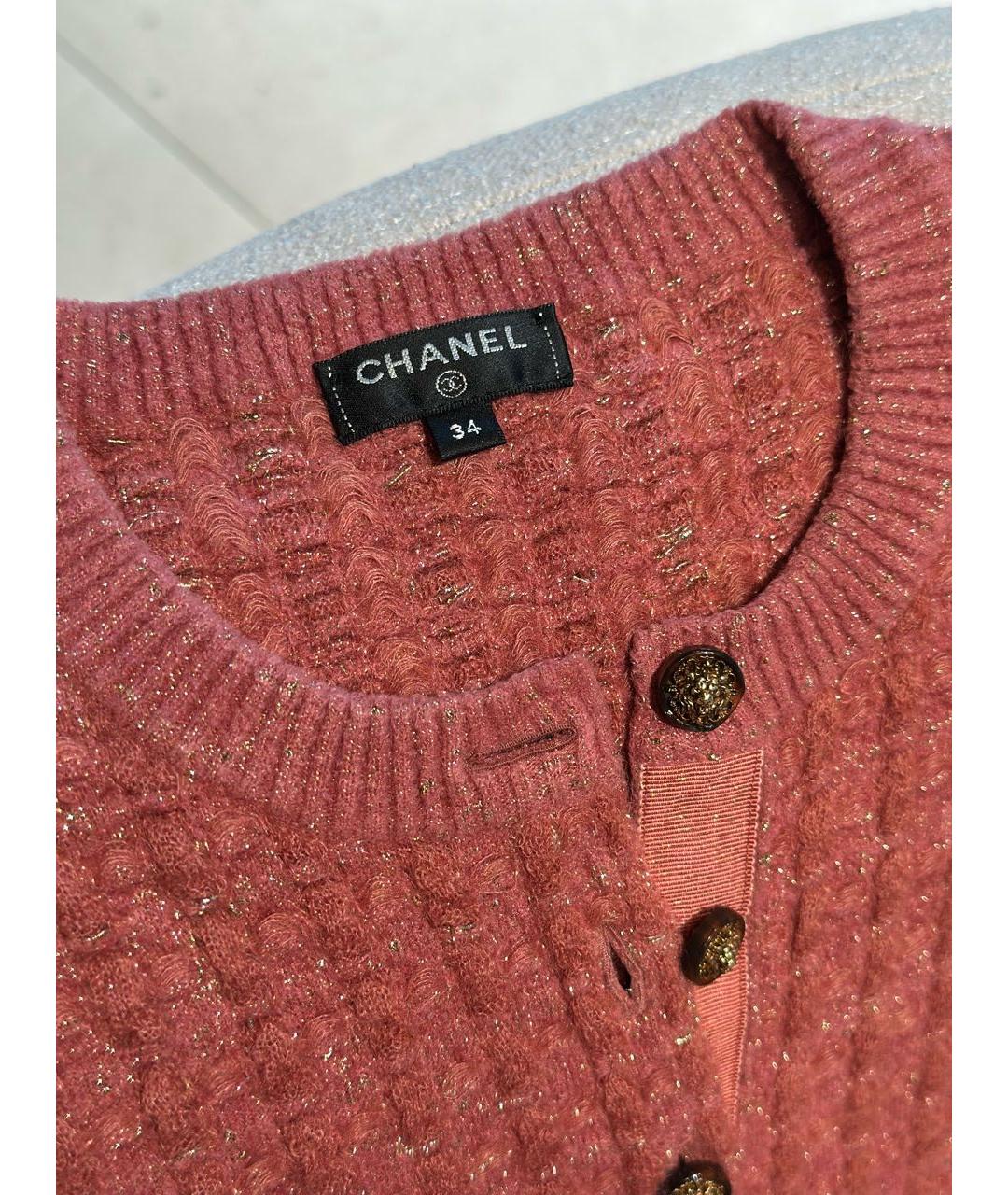 CHANEL Коралловое вискозное повседневное платье, фото 2