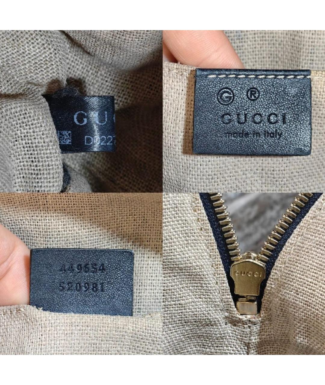 GUCCI Темно-синяя кожаная сумка с короткими ручками, фото 5