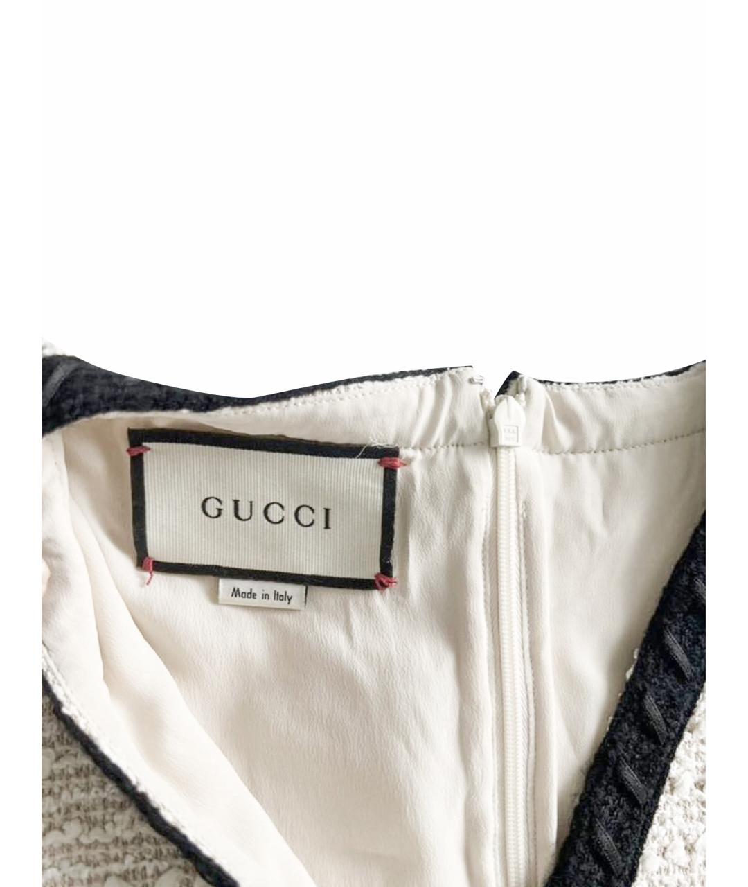 GUCCI Белое твидовое платье, фото 10