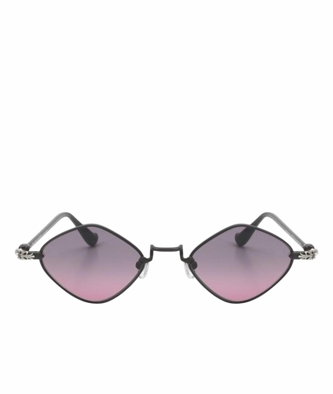 CHROME HEARTS Черные металлические солнцезащитные очки, фото 1