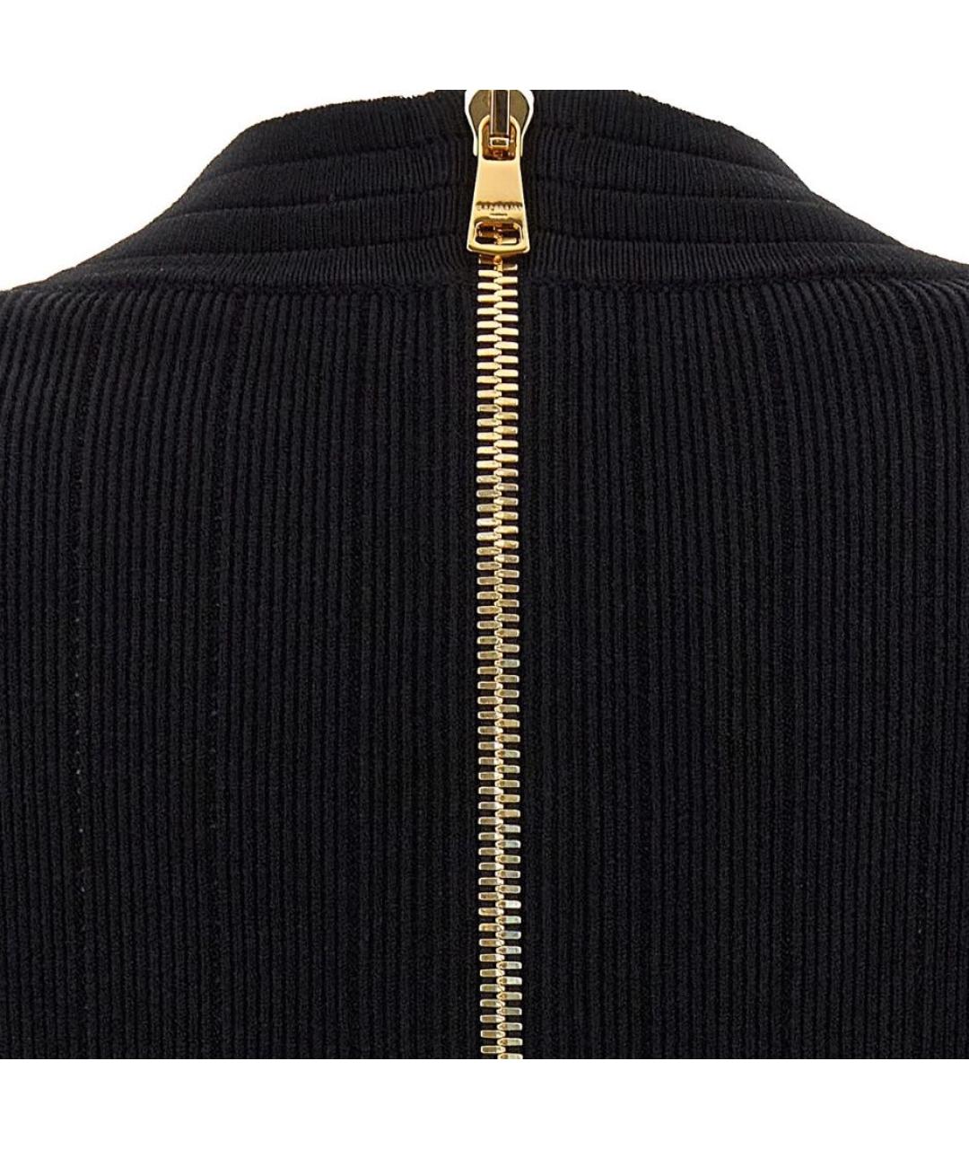 BALMAIN Черное вискозное платье, фото 3