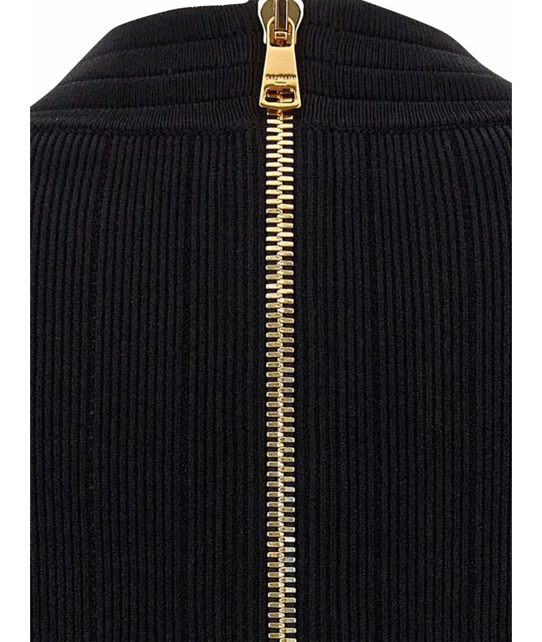 BALMAIN Черное вискозное платье, фото 9