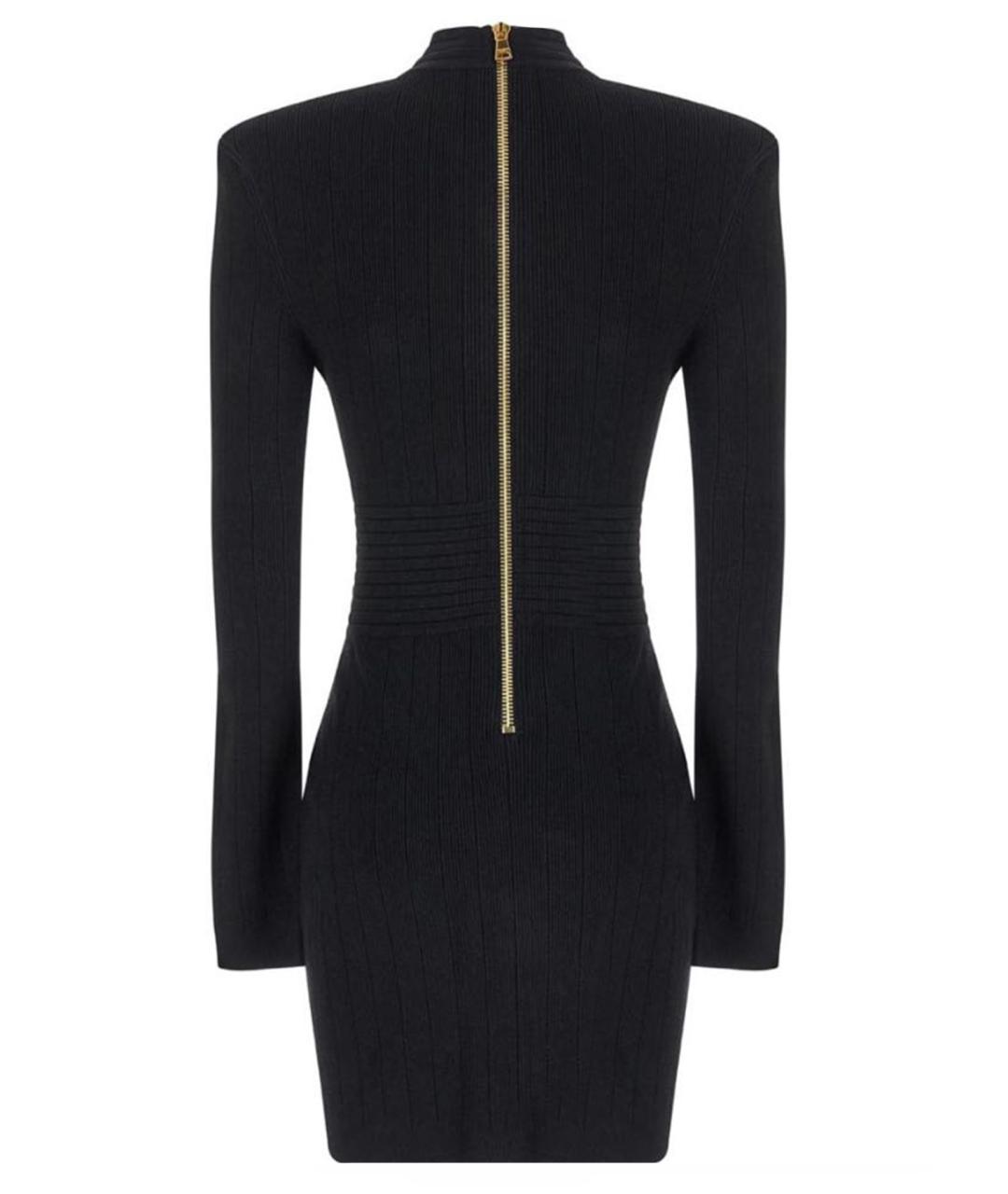 BALMAIN Черное вискозное платье, фото 9