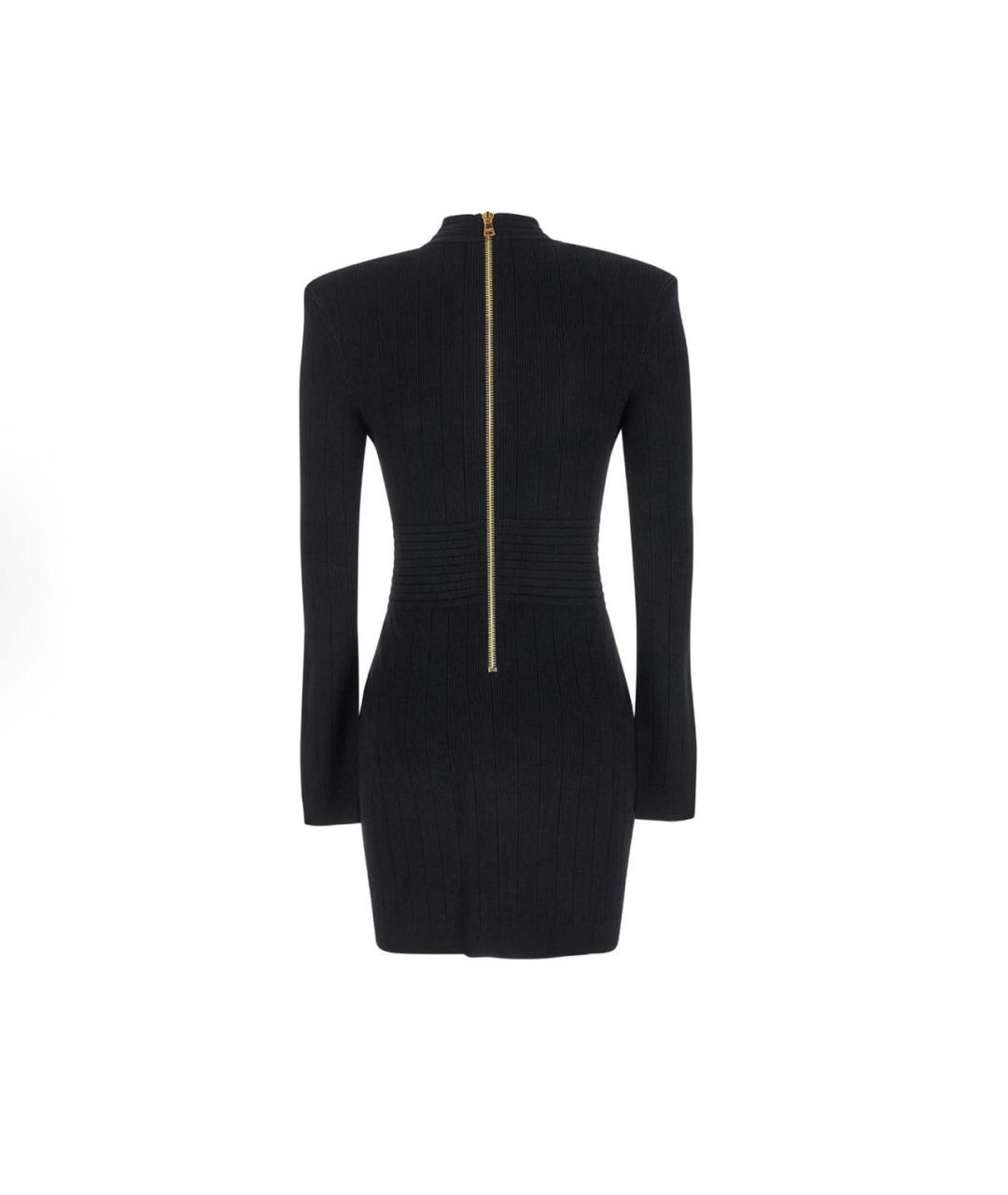 BALMAIN Черное вискозное платье, фото 2