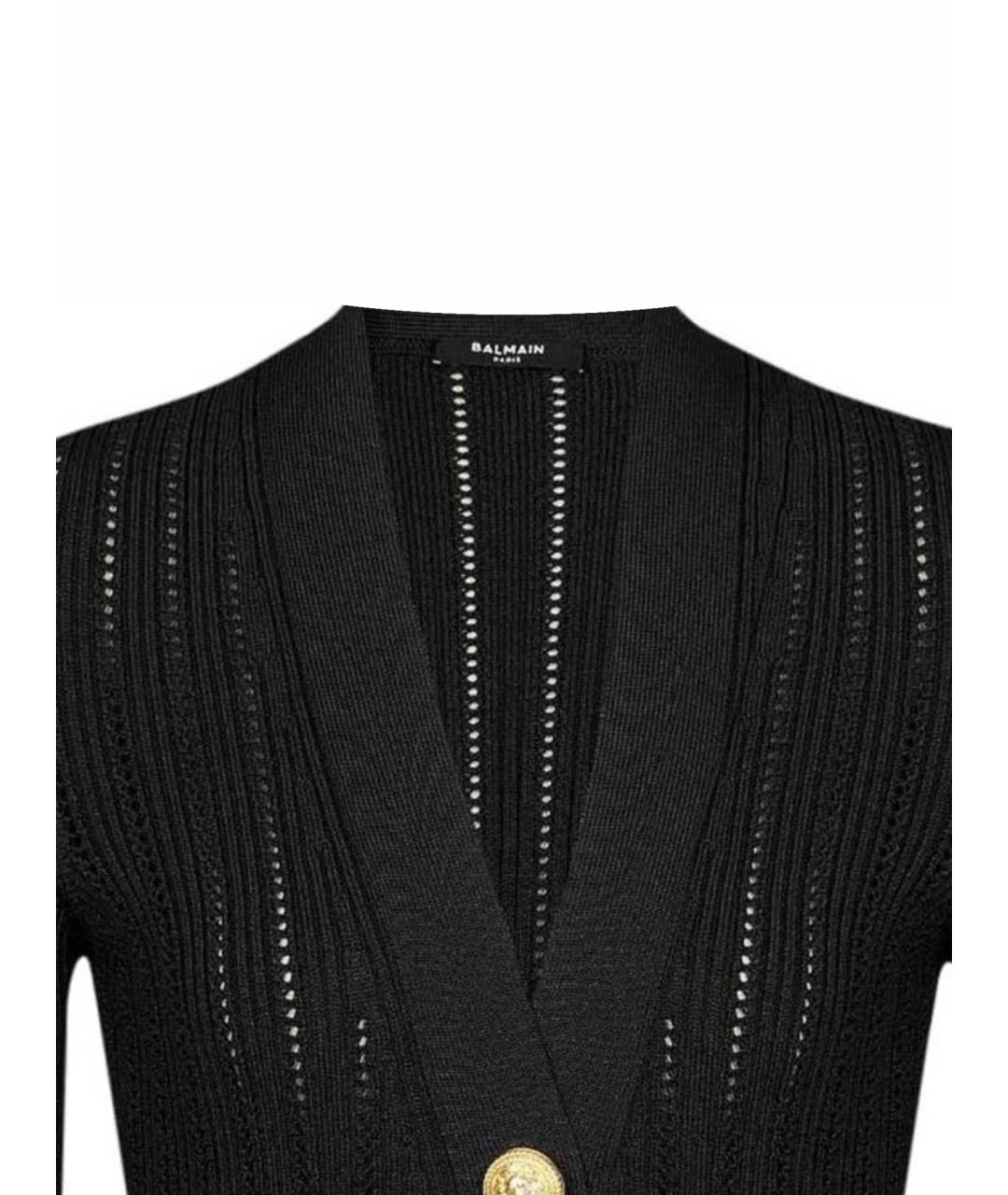BALMAIN Черный вискозный кардиган, фото 6