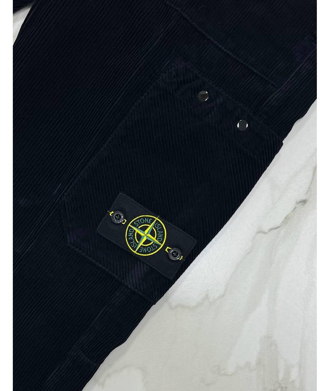 STONE ISLAND Темно-синие повседневные брюки, фото 2
