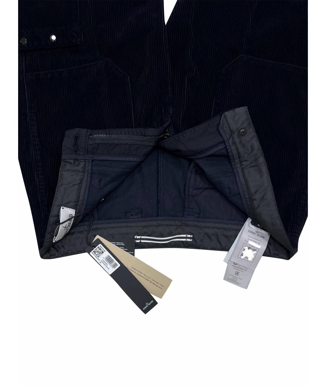 STONE ISLAND Темно-синие повседневные брюки, фото 15