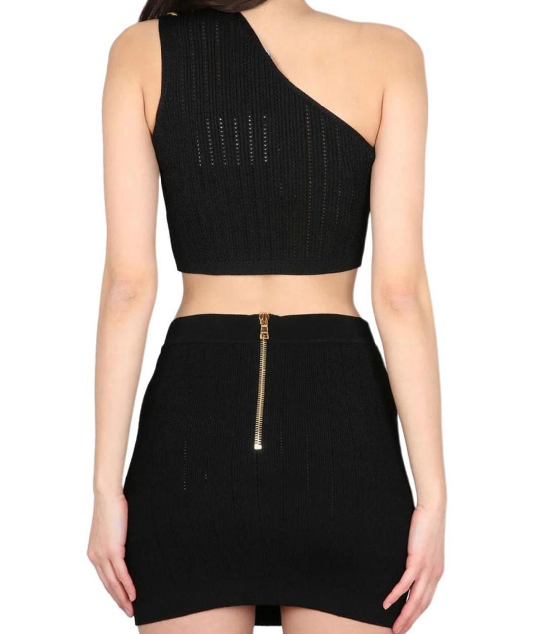 BALMAIN Черная вискозная майка, фото 6