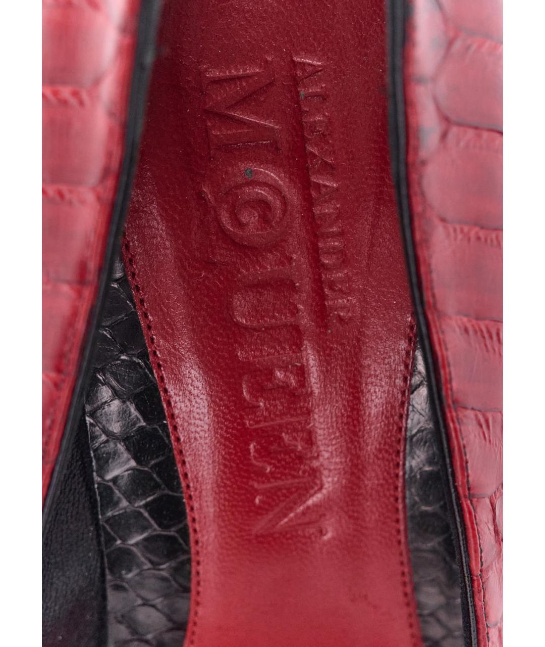 ALEXANDER MCQUEEN Красные кожаные туфли, фото 5