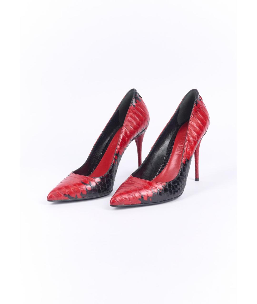 ALEXANDER MCQUEEN Красные кожаные туфли, фото 3