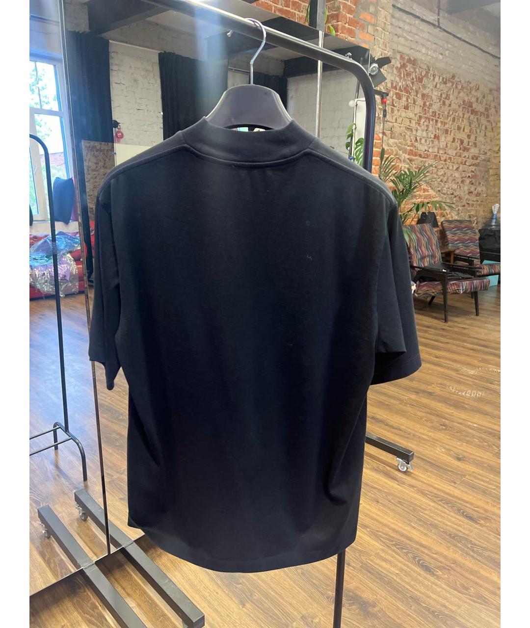 ACNE STUDIOS Черная хлопковая футболка, фото 2