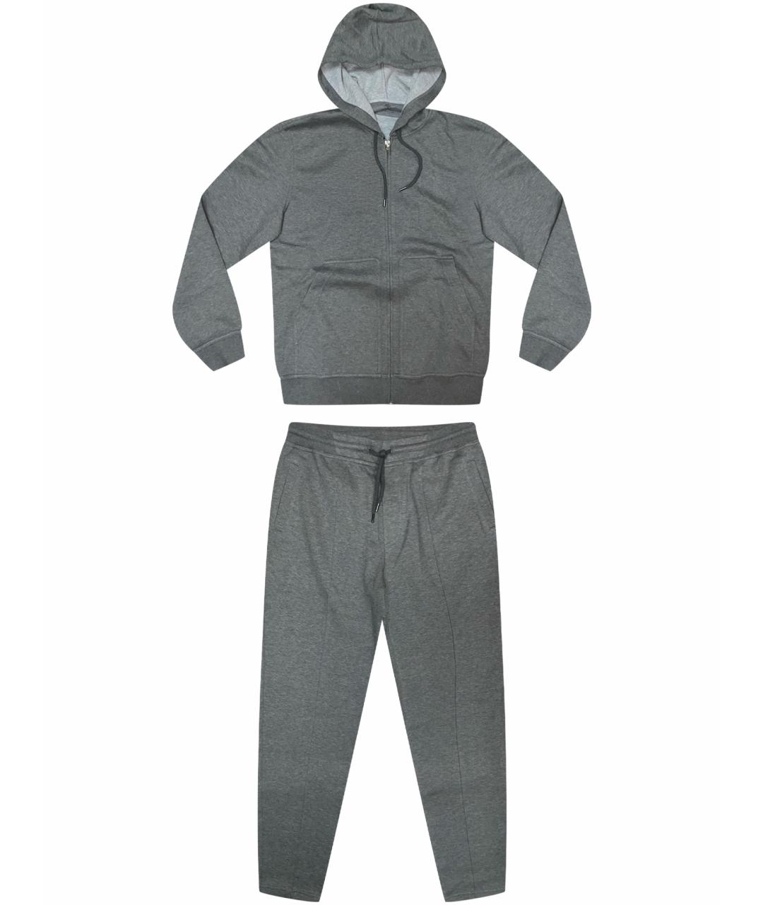 BRUNELLO CUCINELLI Серый хлопковый спортивный костюм, фото 1