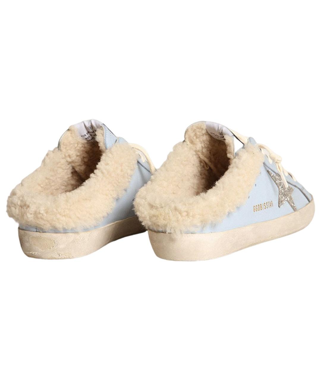 GOLDEN GOOSE DELUXE BRAND Голубые мюли, фото 4