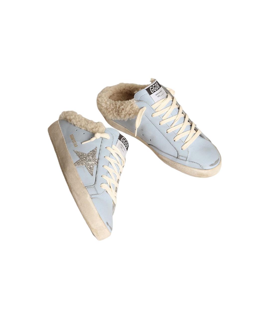 GOLDEN GOOSE DELUXE BRAND Голубые мюли, фото 3