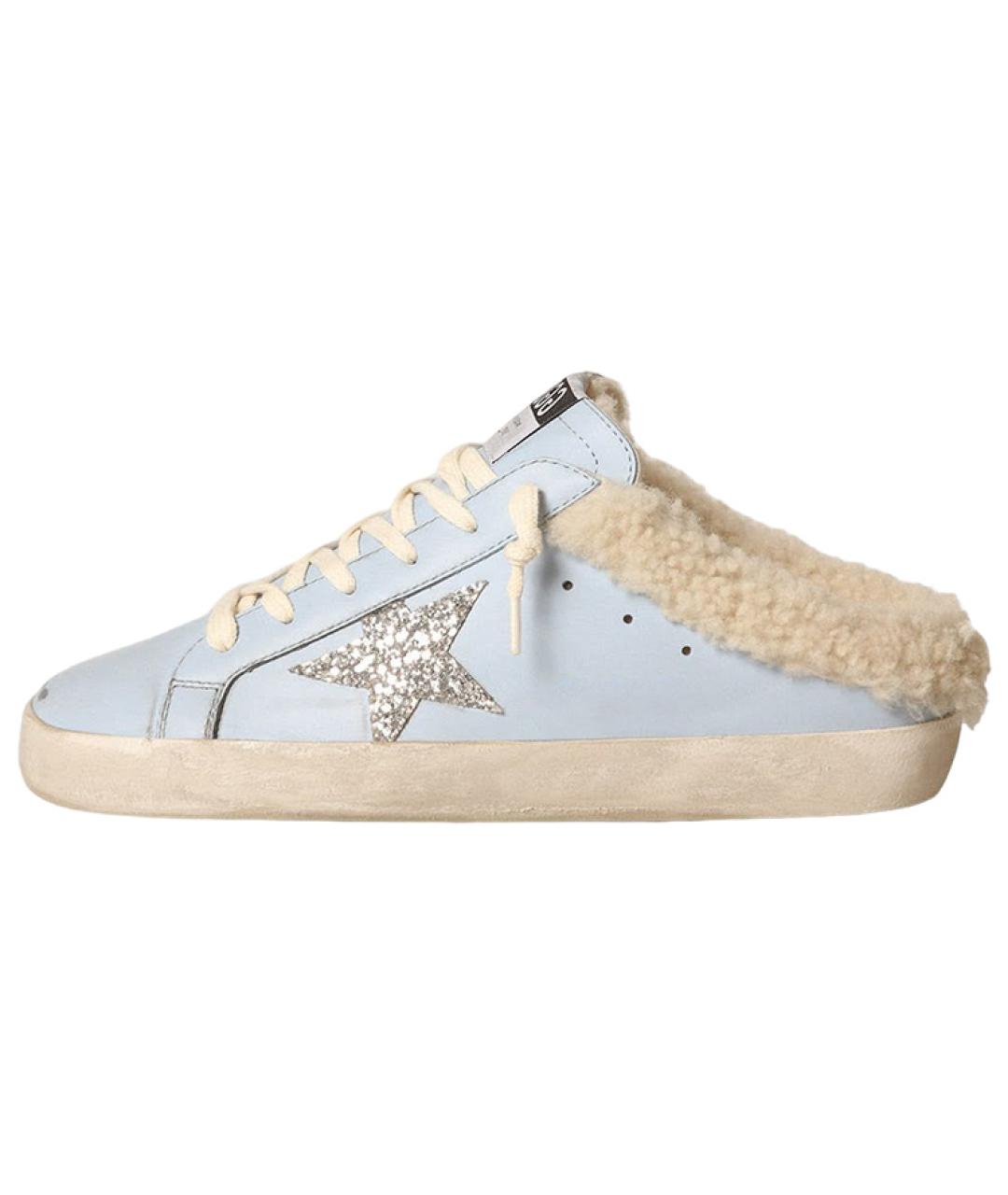 GOLDEN GOOSE DELUXE BRAND Голубые мюли, фото 2