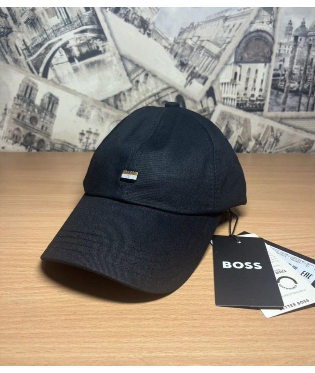 HUGO BOSS Черная хлопковая кепка/бейсболка, фото 7