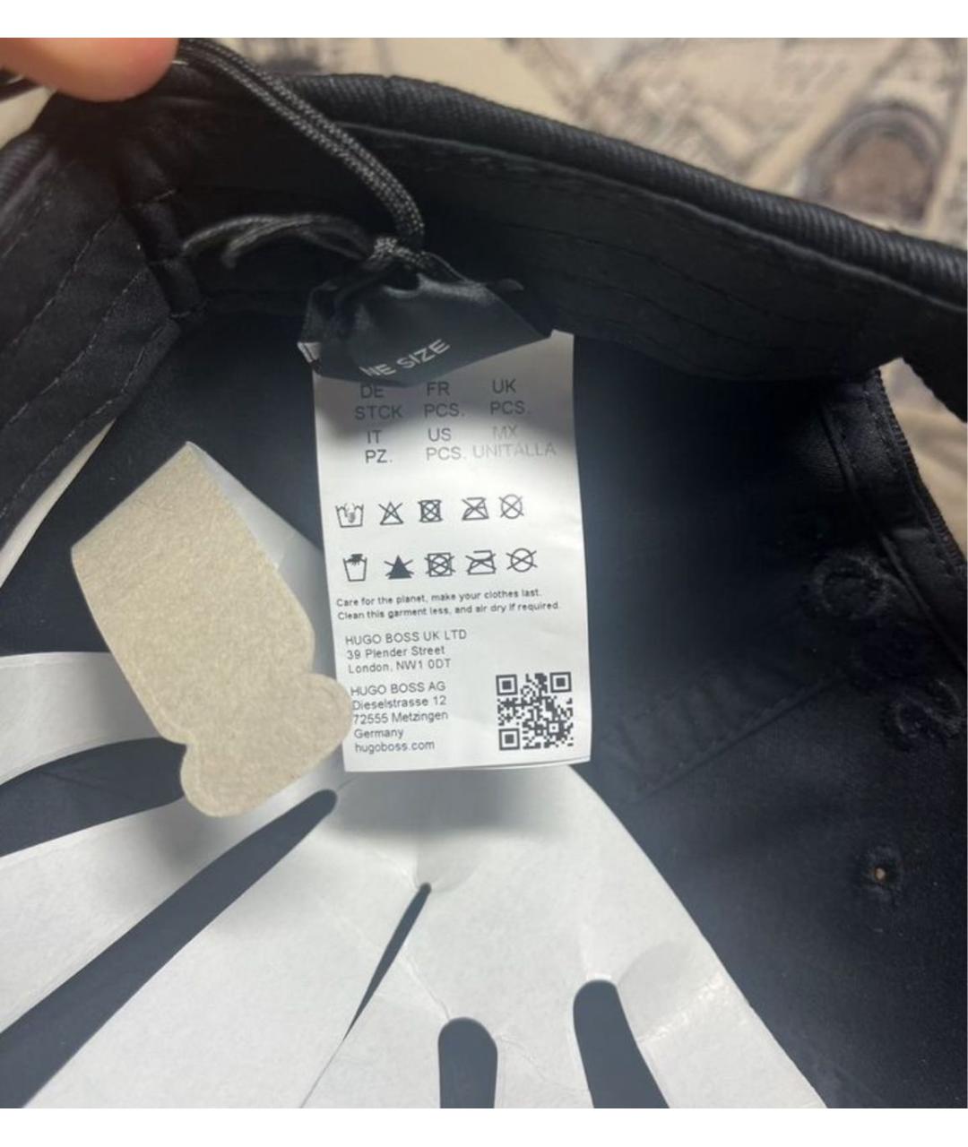 HUGO BOSS Черная хлопковая кепка/бейсболка, фото 4