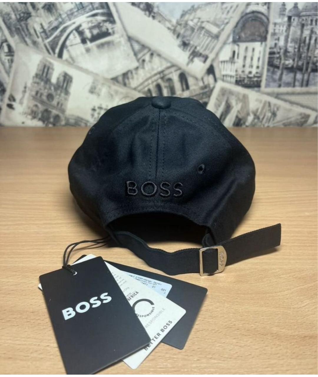 HUGO BOSS Черная хлопковая кепка/бейсболка, фото 2