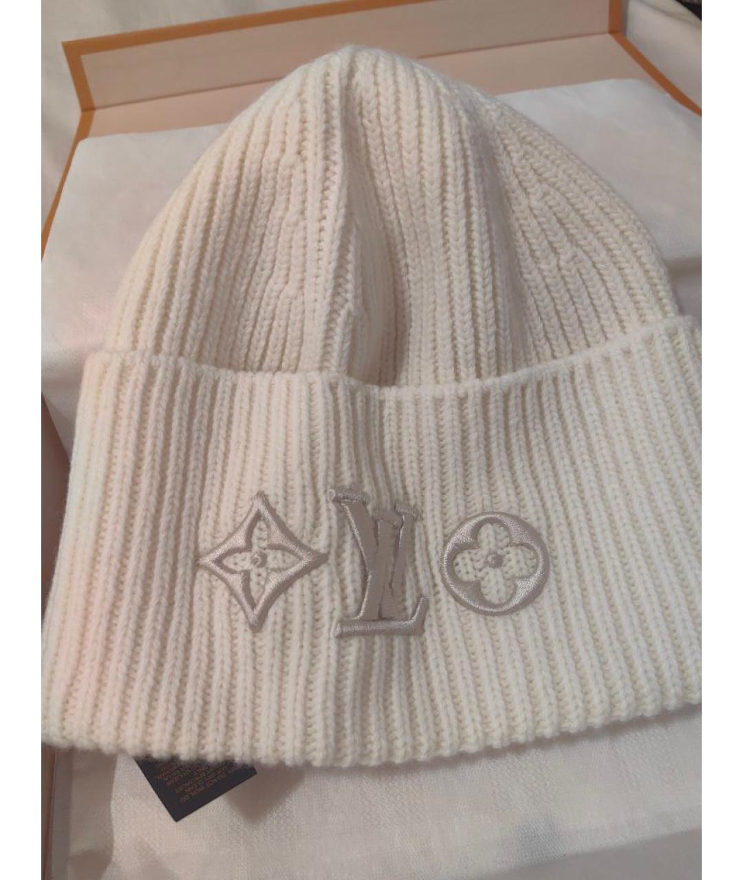 LOUIS VUITTON Бежевая кашемировая шапка, фото 4