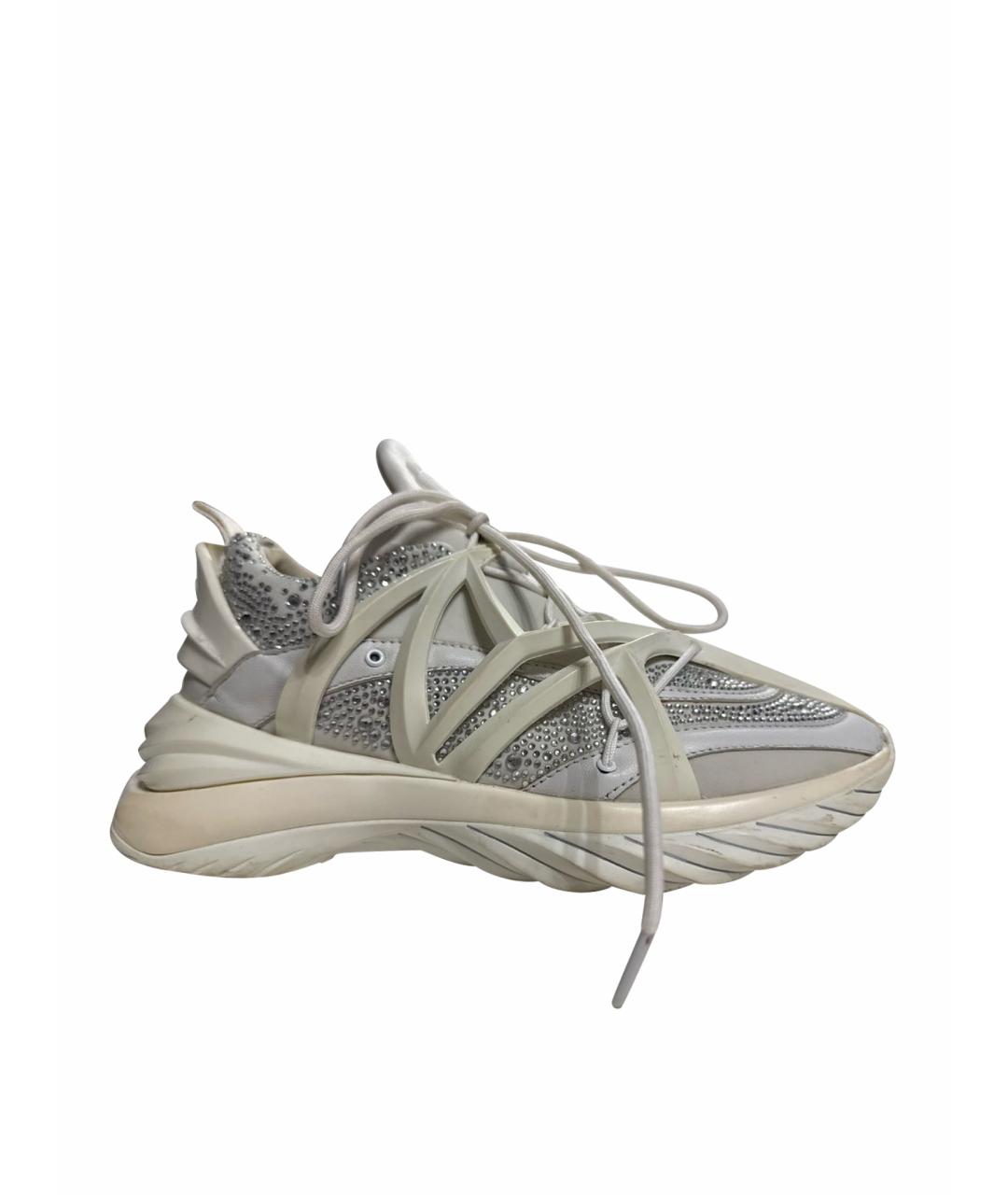 JIMMY CHOO Белые неопреновые кроссовки, фото 1