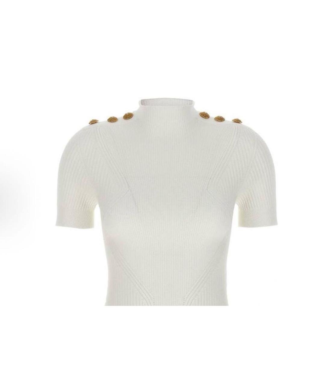 BALMAIN Белая вискозная футболка, фото 4