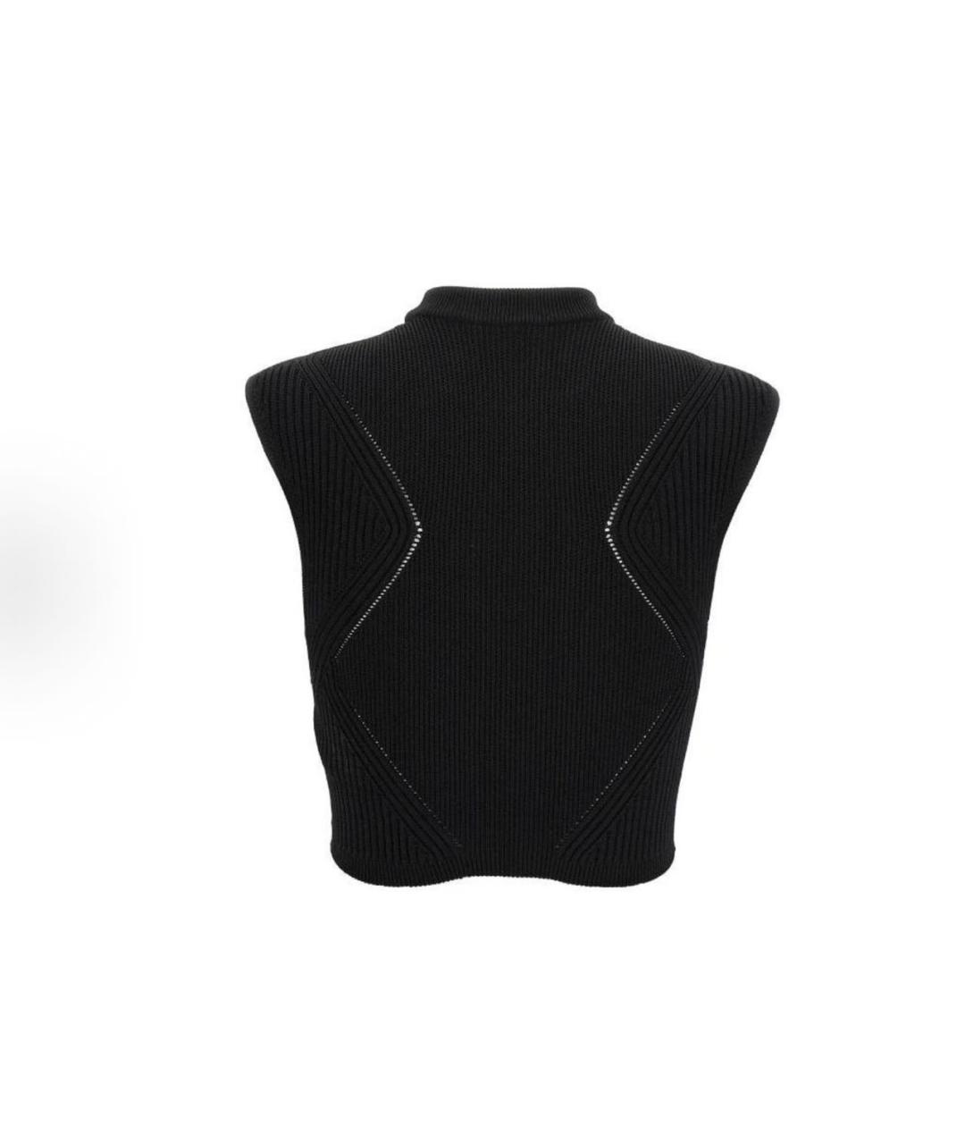 BALMAIN Черная вискозная майка, фото 2